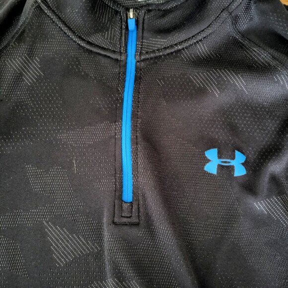 Under Armour Men's Jersey Size XL Heatgear 1/4 Zip Pullover Breathable Black - Picture 4 of 6